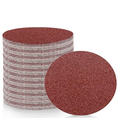 90 Stück 150mm Schleifpapier Klett, 40 60 80 100 120 180 240 320 400 Grit, Schleifpapier Klett Set mit 1 Polierpad Adapter von Wanmutrun