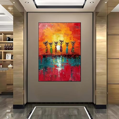 Diamond Painting Frau, Diamond Painting Erwachsene groß xxl 100X135 cm Diamant Painting Bilder Graffiti, DIY 5D Runde Full Drill Diamant Painting Bastelset Erwachsene für Home WandDeko Geschenk 3-W von Wanziho