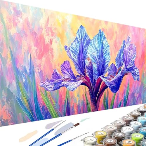 Wanziho Malen Nach Zahlen Kinder Blume, Malen Nach Zahlen Kinder Ab 5 6 7 8 9 10 Jahre, Graffiti Geschenke für Mädchen und Jungen mit 3 Pinseln und Sätze Acrylfarben 100x200cm Ohne Rahmen J-2 von Wanziho