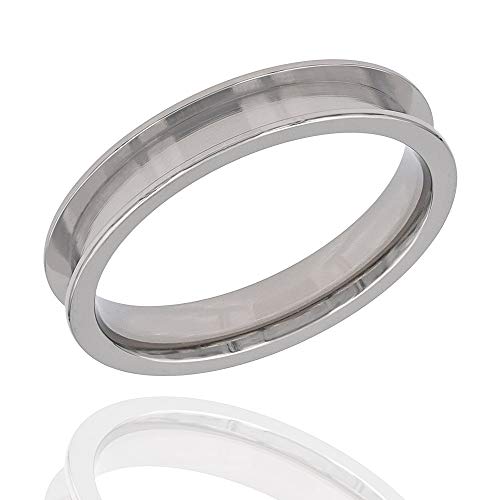 Wapiti Designs Ringkernrohling für Schmuckeinlagen (4 mm Titan, 8) von Wapiti Designs