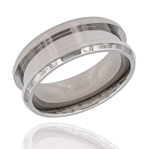 Wapiti Designs Ringkernrohling für Inlay-Schmuckherstellung (8 mm Titan, 7) von Wapiti Designs