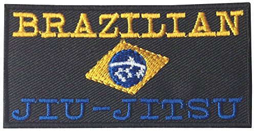 Wardah Limited Brazilian Jiu Jitsu blau & gelb Bestickt Abzeichen Patch Aufnäher oder zum Aufbügeln 7,5 cm von Wardah Limited