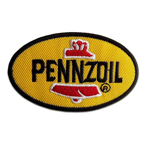 Wardah Limited Pennzoil Racing gelber Bestickter Aufnäher oder Aufbügler 7,6 cm x 4,4 cm von Wardah Limited