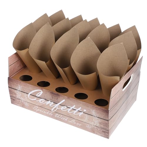 1 Satz Hochzeitsblütenkegel Serviertablett Herstellen Goldener Tisch Platten Wurstbrett Partydekorationen Party-zuckertüten Rohe Zapfen Teller Konfetti-tüten Cannoli Papier Warmhm von Warmhm