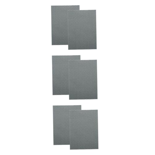 3 Sätze Puppenhaus-tapete Mini- -wandaufkleber Mini- -tapete Miniatur-puppenhauszubehör Puppendekoration Mini-tapete Zum Abziehen Und Aufkleben Papier Dark Grey 2 Stück * 3 Warmhm von Warmhm