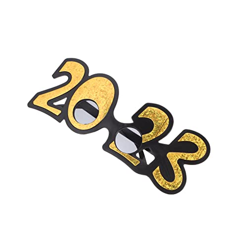 Warmhm 1 Paar 2023 2023 Digitale Brille Bilderrahmen Für Das Neue Jahr 2023 Zahlenbrille Schicke Neujahrsbrille Ornament Für Kinder Blaze-party-zubehör 2023 Lustige Partybrille Stk Golden von Warmhm