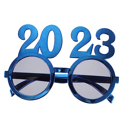 Warmhm 1 Paar 2023 Digitale Brille Leichte Brille Retro Heimwerken Favorisieren Gläser Grad Lieferungen Kette Große Leuchtstäbe Cocktail Geek Punkt Scherzbrille Aufdecken Füllstoffe STK von Warmhm