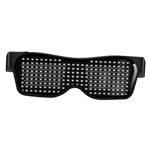 Warmhm 1 Paar -Brille leuchtende Gläser LED-Sonnenbrille coole Brille dynamische Partybrille schnapsgläser LED-Brille Glänzende jubelnde Partybrille kabellos Requisiten Abs von Warmhm