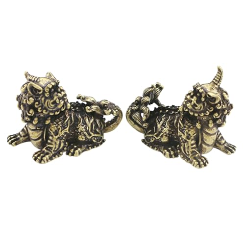 Warmhm 1 Paar Reines Kupfer Glücksbringer Tier Ornamente Deckel Pflanze Auto Ornament Hardware Schlüsselanhänger Mondjahr Drache Gastgeschenke Charms Knopf Plüsch Figur von Warmhm