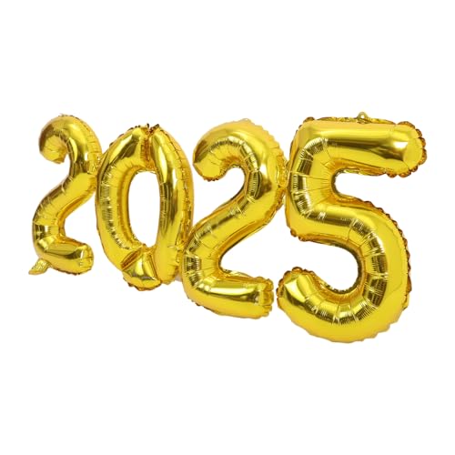 Warmhm 1 Satz 2025 Ballon 2025 Ballonbogen Ballon Steht Für Tisch Ballongirlande Silvester Luftballons Neujahrsballons Unterstützung Für Den Grad Ballon Aluminiumfolie Golden von Warmhm