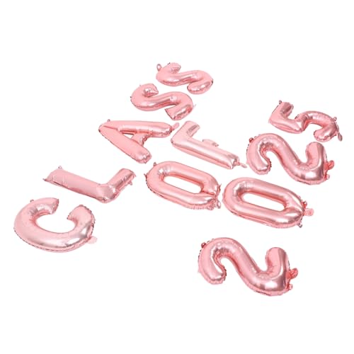 Warmhm 1 Satz Abschluss Ballon Luftballons Aus Aluminiumfolie Digitale Dekoration Aufblasbare Ballons Abschlussballons Ballons Für Den Esstisch Folienballons Vorschulballons Rose Gold von Warmhm