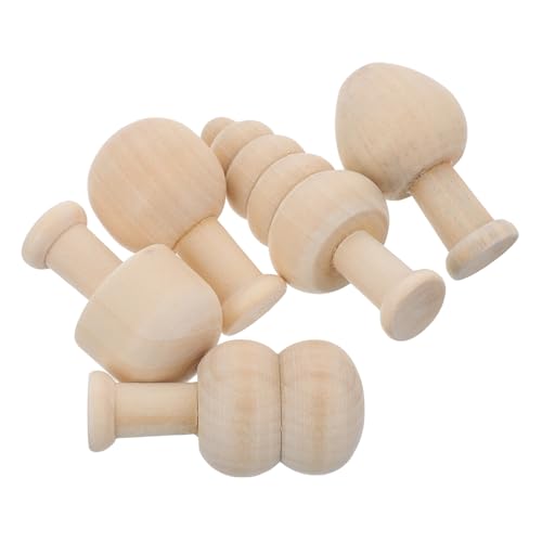 Warmhm 1 Satz Bemaltes Holzspielzeug Pilzfiguren Aus Holz Pilzspielzeugfiguren Holzpilz Holzbäume Zum Basteln Holzfigur Zum Bemalen Pilz-party- Kunsthandwerk Aus Holz Hölzern Beige von Warmhm