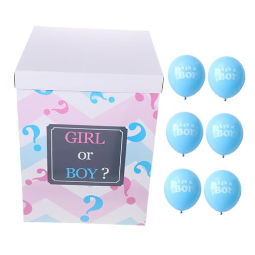 Warmhm 1 Satz Dekorationen für die Babyparty Partyzubehör Geschlecht offenbaren Heliumballons Es ein Mädchenballon es Ballon Globos für Babyparty-Mädchen Gender-Ballon Papier Sky-blue von Warmhm