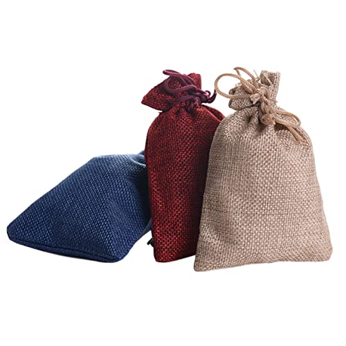 Warmhm 1 Satz Weihnachtsgeschenktüte Aufkleber Weihnachtsbeutel Mit Kordelzug Tasche Süßigkeitenbeutel Weihnachtstüten Bonbonbeutel Mit Clips Weihnachtsgeschenkbeutel Kekstüten Juteseil von Warmhm