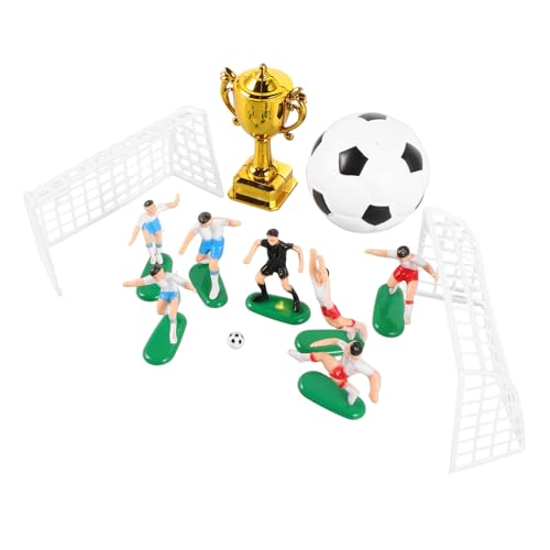 Warmhm 1 Set Miniatur-fußballplatz-landschaftsdekoration, Trophäe Und Fußballspieler-minimodelle, Kuchendekoration, Fußball-fußball-themen-landschaftsdekoration von Warmhm