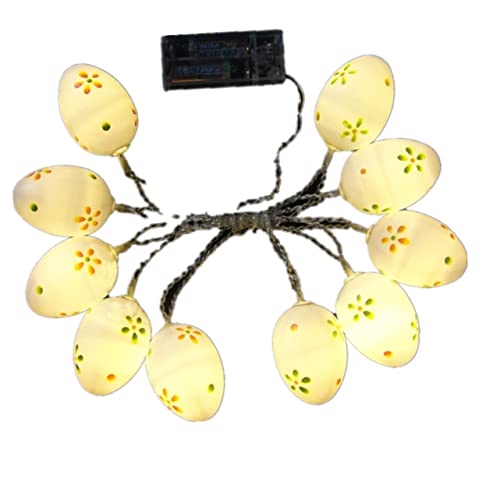 Warmhm 10 Goblincore-raumdekoration Osterei-dekorationen Led-licht Deckendekorationen Weihnachtsdekoration Ostern Lichterketten -led-leuchten Geführte Osterdeko Batterie Eier Weiß von Warmhm