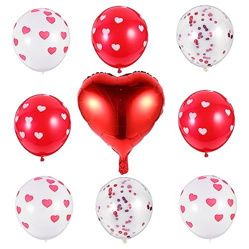 Warmhm 10er Set Herz Ballons Für Hochzeiten Valentinstag & Partys Rote Und Weiße Romantische Luftballons Perfekte Dekoration Für Feierlichkeiten Und Events von Warmhm