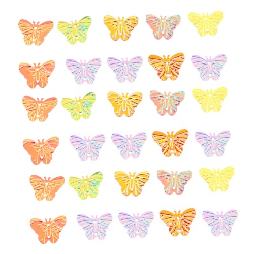 100st Buntes Schmetterlings-konfetti Schmetterling Konfetti Konfettigewebe Aus Kunststoff Schmetterlingskunst Konfetti Brauttisch Streuung Hochzeit Pailletten Requisiten Plastik von Warmhm