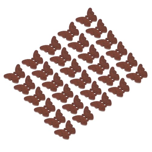 Warmhm 100 Stück Holzknöpfe zum Basteln Schmetterlinge basteln Kleid dekorativer Knopf Schmetterlingsknöpfe aus Holz Schmetterlingsknopf Schmetterlingshandwerk Brown Warmhm 100 Stück Holzknöpfe zum Basteln Schmetterlinge basteln Kleid dekorativer Knopf Schmetterlingsknöpfe aus Holz Schmetterlingsknopf Schmetterlingshandwerk Brown von Warmhm