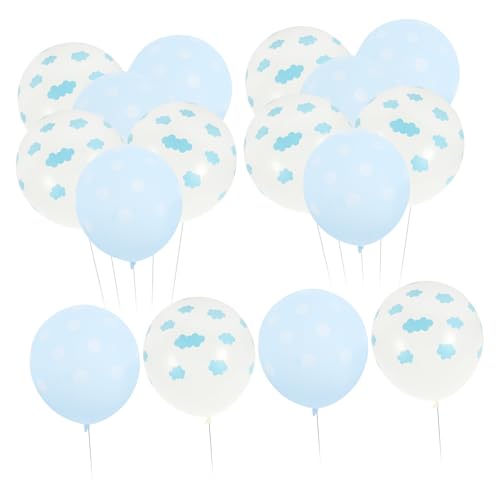 Warmhm 100St bedruckte Luftballons Hochzeitsbankett Dekoration Gedenkballons runde Luftballons Festivalballons hochzeits dekoration wedding decor balloon Partydekoration Latexballons Blue von Warmhm