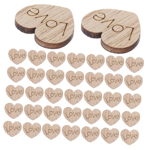 Warmhm 100st Konfetti-herzen Konfetti Fußball Konfetti Herz-konfetti-dekoration Mini-valentinstag-dekorationen Konfetti Für Die Brautparty Tischdeko Herz Herzkonfetti Brown Holz von Warmhm