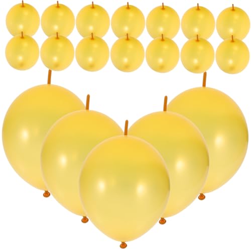 Warmhm 100st Schwanzlatexballon Luftballons Verbinden Wild Lebende Ballons Ballonbogenständer Luftballons Zum Binden Ballonsäulenständer-kit Partyballons Grad Ballons Emulsion Golden von Warmhm