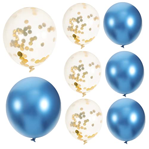 Warmhm 10st Blauer Goldener Ballon Party Funkeln Alles Zum Geburtstag Folienballons Rote Weiße Blaue Luftballons Babyrosa Luftballons Bänder Verlobungsballons Dekorationen Emulsion von Warmhm