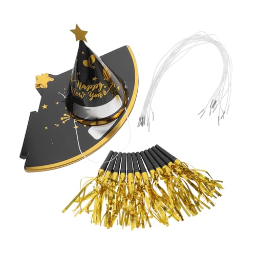 Warmhm 12 Sätze Partyhut Für Das Neue Jahr Partyzubehör Für Das Neue Jahr Neujahr Partyhüte Neujahr Kegelhüte Aus Papier Silvester Partygeschenke Partypapierhüte Für Erwachsene Pvc von Warmhm