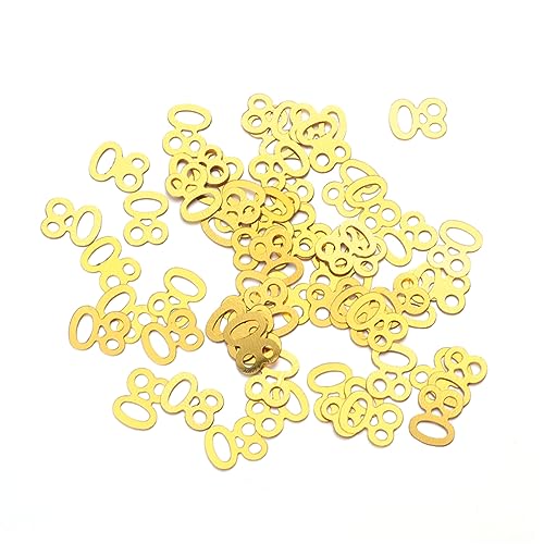 Warmhm 1200 Stück 80 Pailletten Tischdeko Mit Konfetti Mini-buchstaben Dekorationen Zum Hochzeitstag Konfetti-buchstaben Golddekor Goldrand Glitzerndes Konfetti Blitz Esstisch von Warmhm