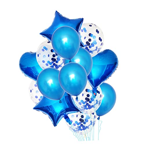 Warmhm 14 Teiliges Set Aluminium Folienballons Dekorative Ballons Für Partys Herzform Sternform Perlenlatexballons von Warmhm