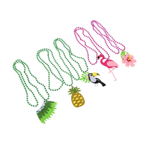 Warmhm 15 Stück Hawaiianische Party Halskette Mit Ananas Dekor Choker Halsketten Für Damen Tropische Perlenkette Party Halskette Halskette Für Damen Halskette Für Hawaiianische von Warmhm