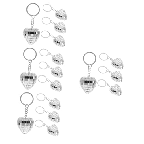 Warmhm 16 Stk Disco-schlüsselanhänger Discokugel-schlüsselanhänger Als Ornament Dekorativer Discokugel-schlüsselanhänger Diy Liefert Multifunktionaler Taschenanhänger ，， Silver von Warmhm