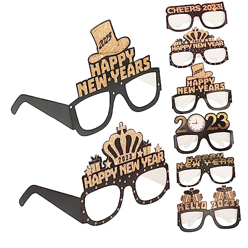 Warmhm 18 Stk Silvester-Party-Dekoration party zubehör kinder kinderferngläser Partygeschenk für das neue Jahr frohes neues jahr brille 2023 Brille Brillen Silvester-Party-Ornament Papier von Warmhm