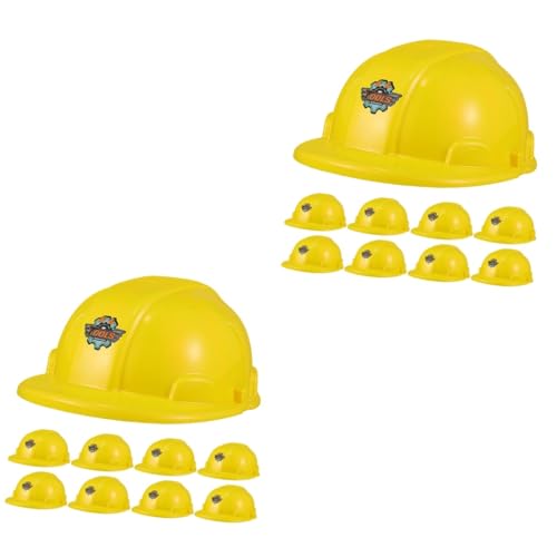 Warmhm 18 Stk Technischer Schutzhelm Kinder Bauarbeiterhelm bauarbeiter spielzeug Schutzhelme für Kinder Arbeiter-Rollenspielhut Kleinkindhelm Bauherrenhut Bauarbeiter-Hüte Bauhut Plastik von Warmhm