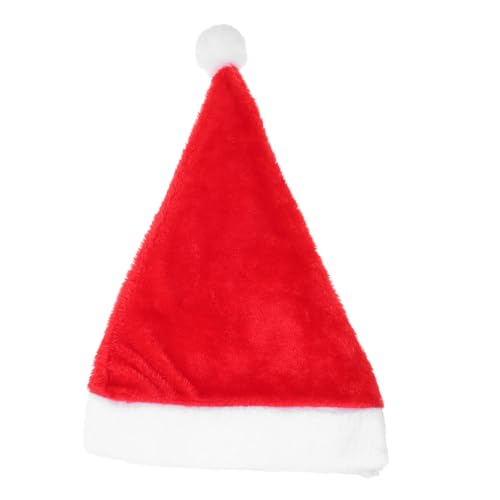 Warmhm 1Stk Weihnachtsmütze santa claus hat weihnachtsmannmützen Geschenkidee santa hats neujahr festliche feiertagsparty liefert Festlicher Hut Plüsch weihnachtsbaum weihnachtsdeko rot von Warmhm