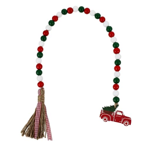 Warmhm 1Stk Weihnachtsperlen Girlande aus Bauernperlen rotes Band Christbaumschmuck Lametta Weihnachtskugeln weihnachtsdeko rustikale Dekoration für Weihnachtsfeiern hängendes Stoff von Warmhm