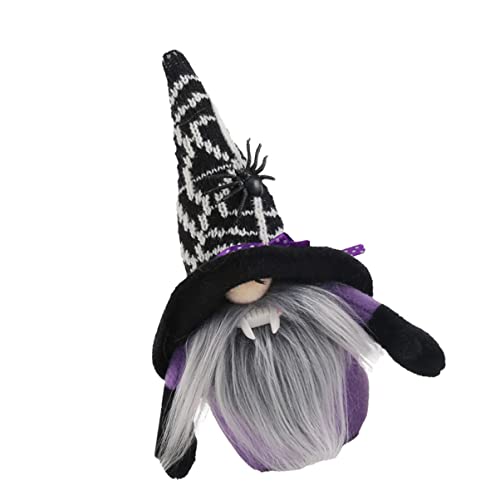 Warmhm 1Stk gesichtslose Puppe Halloween Kleidung Halloween Outfit Niedliche Dekoration Festlicher Gnom Halloween-Gartenzwerge weihnachtsdeko Gnom-Puppe Hauszwergpuppe Baumwolle Black von Warmhm