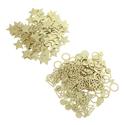 Warmhm 2 Packungen Pentagramm Konfetti goldenes Konfetti Goldglitter hochzeitsdeko hochzeits dekoration Golddekor Diamant-Dekor Konfetti für Hochzeitsfeiern party dekoratives konfetti von Warmhm