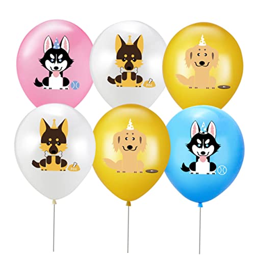 Warmhm 20 Stück 12 Latexballons helium-luftballons hundeballon Goldener Retriever-Ballon Weißer Deutscher Schäferhund-Ballon bedruckter Latexballon Partyballons von Warmhm