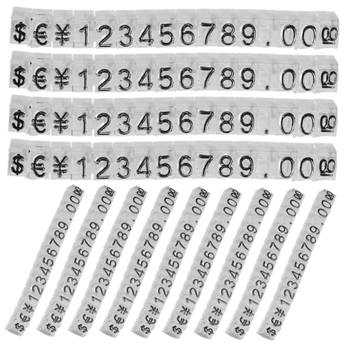 20 Stück Preisschild Magnethalter 3D-Aufkleber Zahlenschilder Verstellbares Etikett -Preisgestaltung Ausstellungsstand Preisanzeige Würfel Preiswürfel Blöcke von Warmhm