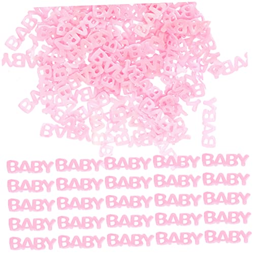 Warmhm 200St Konfetti zur Taufe Babyparty Konfetti tischkonfetti dekor Geburtstag Konfetti decoratiuni craciun hochzeitsdeko esstisch Konfetti party dekoratives konfetti Plastik Rosa von Warmhm