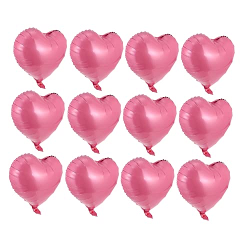 Warmhm 24St dekorative Luftballons wand polsterung deckenverkleidung party accessoires Herzluftballons pink ballons Partyzubehör Party-Layout-Requisiten Partyballons Aluminiumfolie Rosa von Warmhm