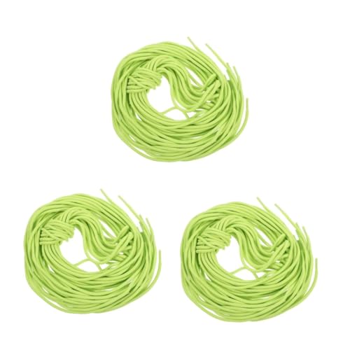 Warmhm 3 Sätze Perlenfaden Kinder Perlen Spiel Kinderkunst Zubehör Bastelset Für Kinder Perlenschnur Aufreihen Kindergarten-thread Für Kinder Polyester Light Green 10 Stück * 3 von Warmhm