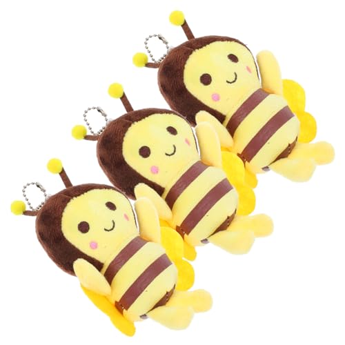 Warmhm 3 Stück Kleiner Bienenanhänger Bienen-babyparty-Dekorationen Plüschig Bienen-plüschtier Für Babys Ausgestopfte Biene Süßer Bienenplüsch Plüsch Biene Pp Baumwolle Yellow von Warmhm