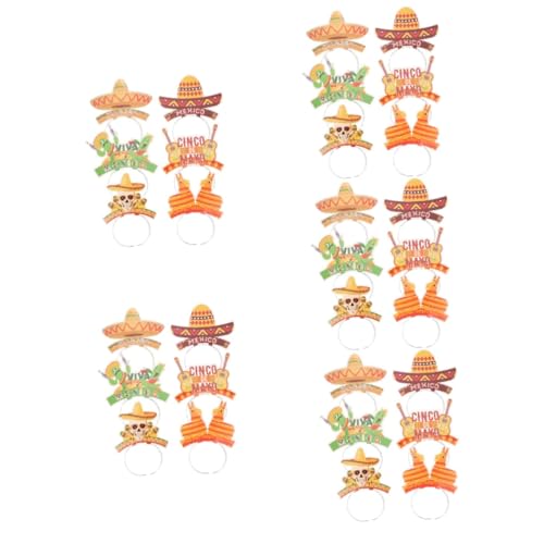 Warmhm 30 Stk Mexikanisches Stirnband Stirnband-dekor Sombrero-partyhut Cinco De Mayo-dekorationen Stirnbänder Für Karnevalsfeiern Sombrero-stirnbänder Mexikanische Partygeschenke Papier von Warmhm