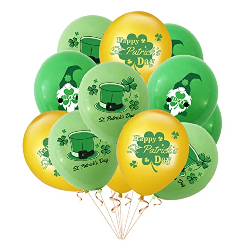 Warmhm 30St Ballonanzug st patricks day dekorationen grüner Ballon Konfetti-Ballon Kleeblatt-Ballons luftballons set ballon set Partyzubehör st. Patrick's Day Partyballon Emulsion von Warmhm