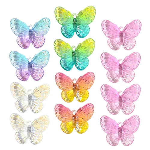 Warmhm 30st Acryl-schmetterling Acryl-anhänger Acrylschmetterlinge Zum Basteln Anhängeranhänger Emaille-anhänger Anhänger in 3d-schmetterlingsform Charms Geschenk Modellieren Kind von Warmhm