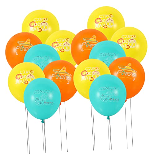 Warmhm 30st Mexikanischer Ballon Fiesta Party-ballon- Mexikanische Ballons Cinco De Mayo Ballon-kits Geburtstagsballon Mexikanische Partyballons Latexballon Karnevalsballon Emulsion von Warmhm