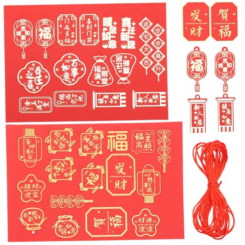 Warmhm 32st Einweihungstopfpflanze Dekoration Partylichter Heimdekoration Christbaumschmuck Streamer Paket Vasen Neon Partydekorationen Fiesta Led-schaumstoffstäbchen Papier Rot von Warmhm