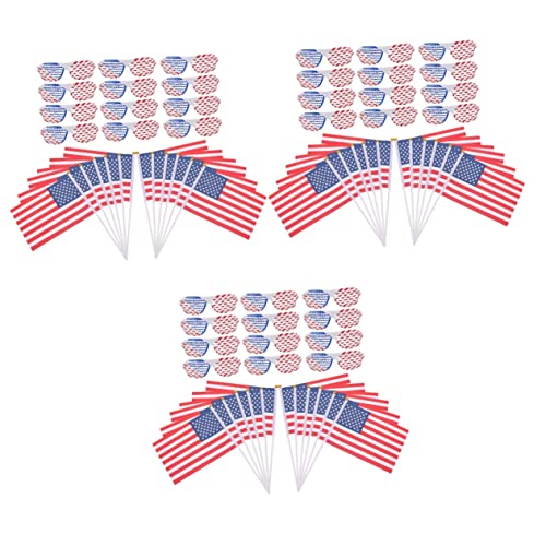 Warmhm 36 Sätze Brille der amerikanischen Flagge patriotische Flagge Weihnachtsdekorationen Amerikanische Flagge Augenklappe Amerikanische Flagge patriotische Shutterbrille von Warmhm